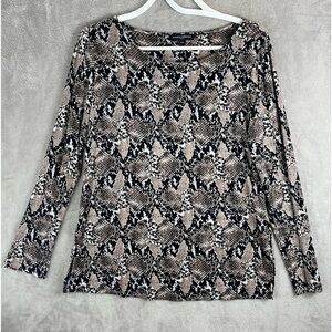 MARIO SERRINI Snakeskin Blouse Animal Print Medium Made in Italy